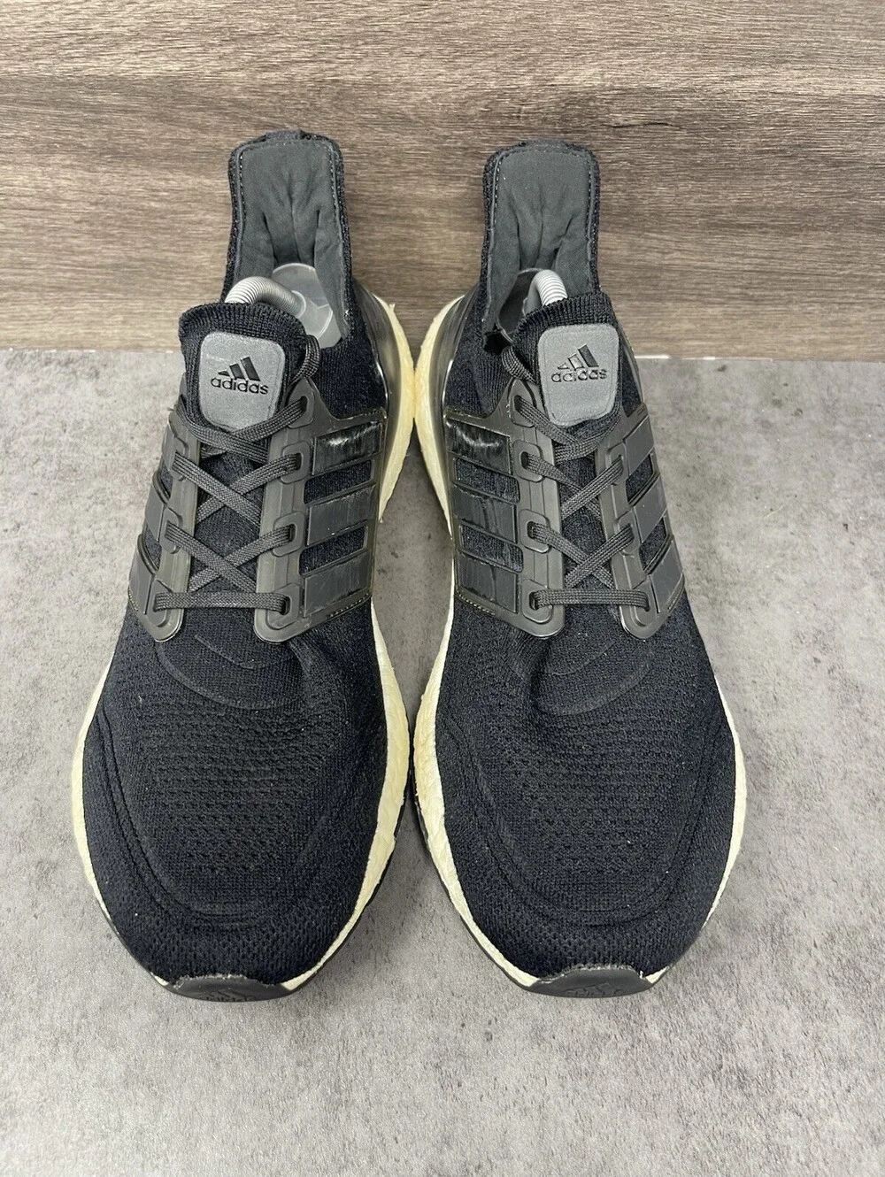 adidas Ultraboost 21 Core Black White Mens Size 10.5 Boost Running Shoes FY0378